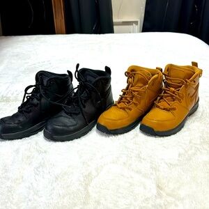 2pair boys size1 high-top Nike boots. EXCELLENT like NEW CLEAN condition!!